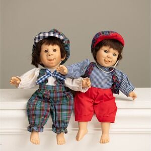 VTG 90s MY PALS GiGo Dolls - CottageCore Folk Art Style Whimsical Country Plaid